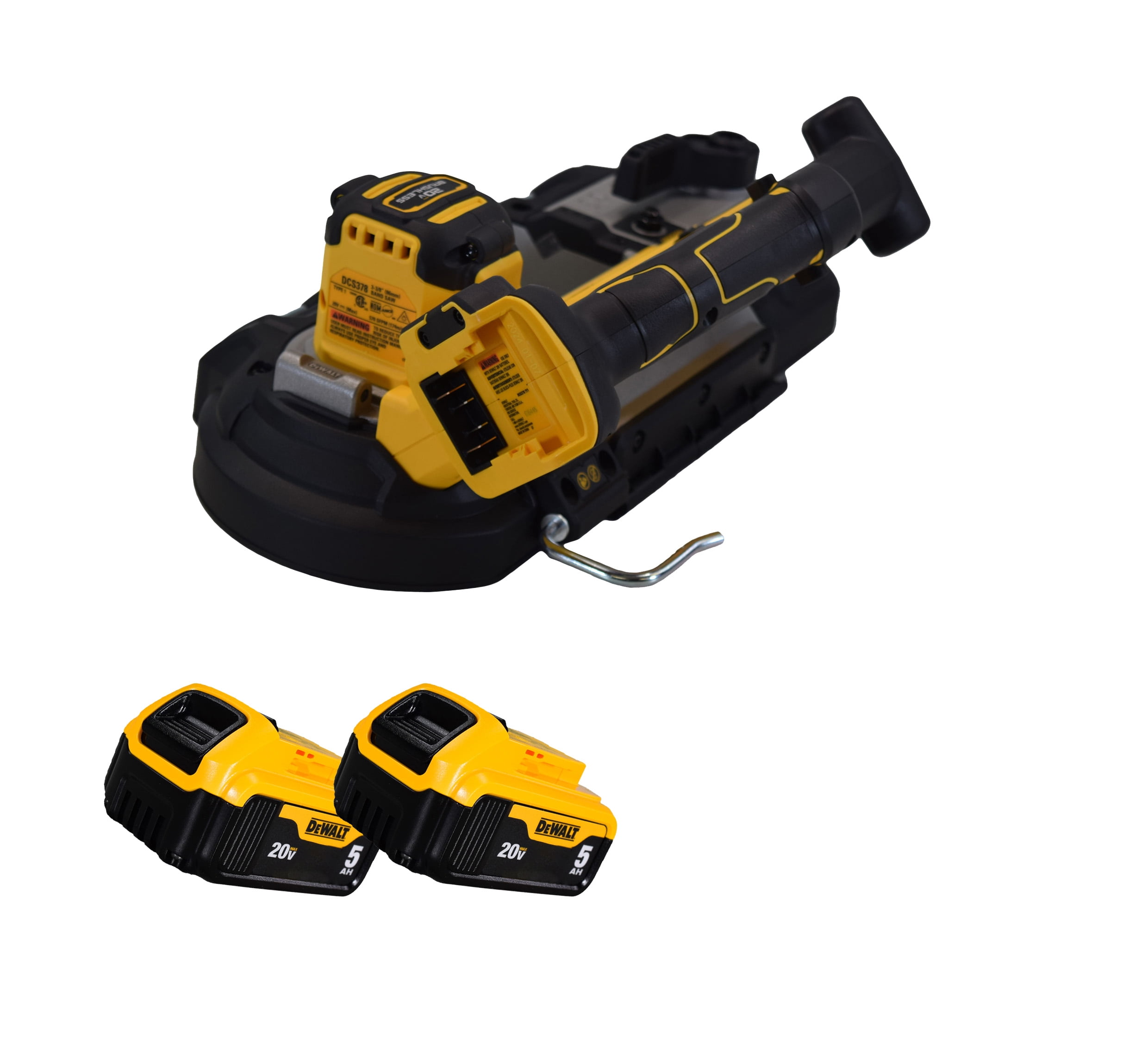 DeWalt DCS378B 20V MAX XR Cordless 3-3/8" Bandsaw with (2) 5Ah Batteries