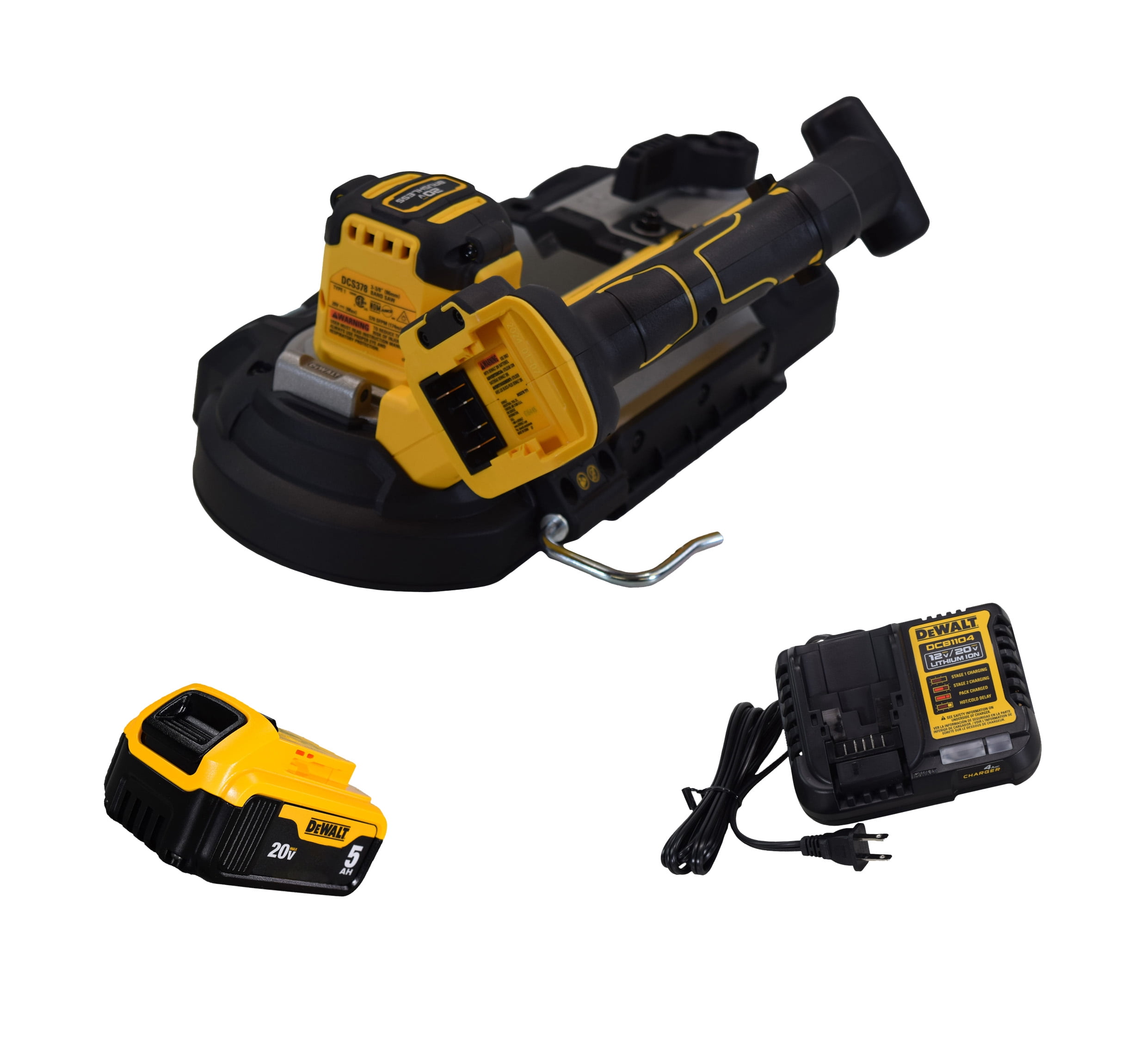 DeWalt DCS378B 20V MAX XR Cordless 3-3/8" Bandsaw with 5Ah Batteries & Charger