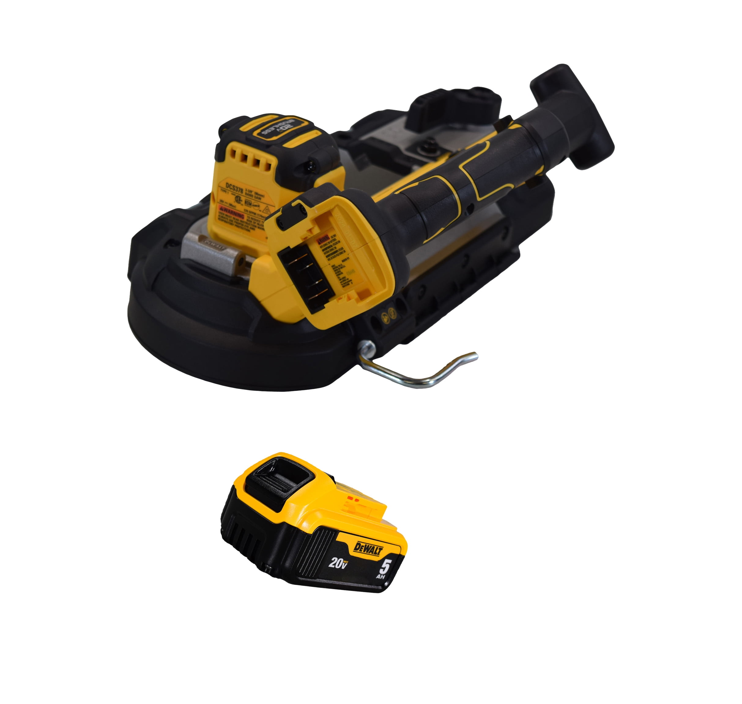 DeWalt DCS378B 20V MAX XR Cordless 3-3/8" Cut Capacity Bandsaw with 5Ah Battery