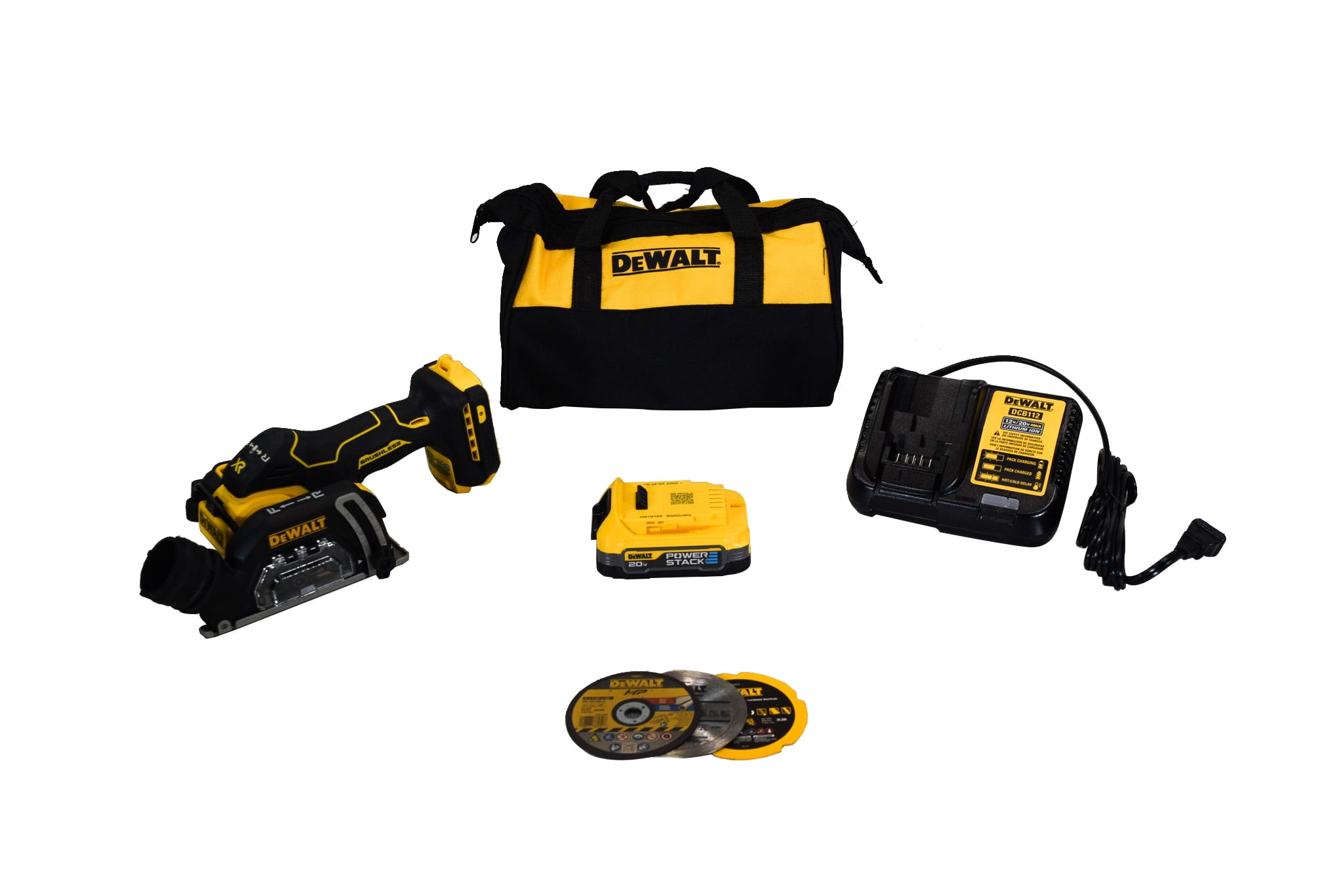 DeWalt DCS438E1 20V MAX XR Cordless Brushless 3" Cut-Off Tool Kit with 1.7Ah Compact Battery, Charger & Tool Case