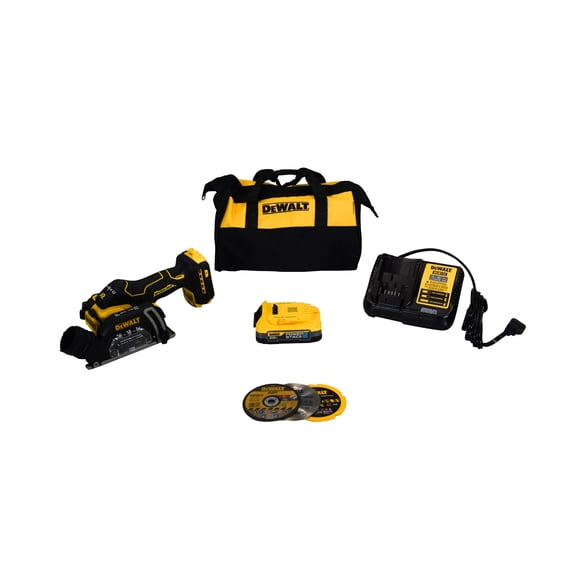 DeWalt DCS438E1 20V MAX XR Cordless Brushless 3" Cut-Off Tool Kit with 1.7Ah Compact Battery, Charger & Tool Case