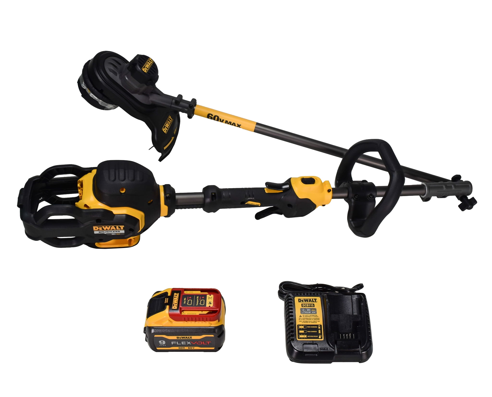 DeWalt DCST970X1S FLEXVOLT 60V MAX Cordless String Trimmer Kit with 3.0Ah Lithium Ion Battery & Charger