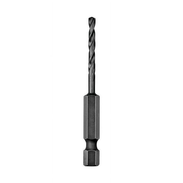 DEWALT DD5128 Impact Drill Bit, 7/16 in Dia, 4 in OAL, Spiral Flute, 1/4 in Dia Shank, Hex Shank Titanium