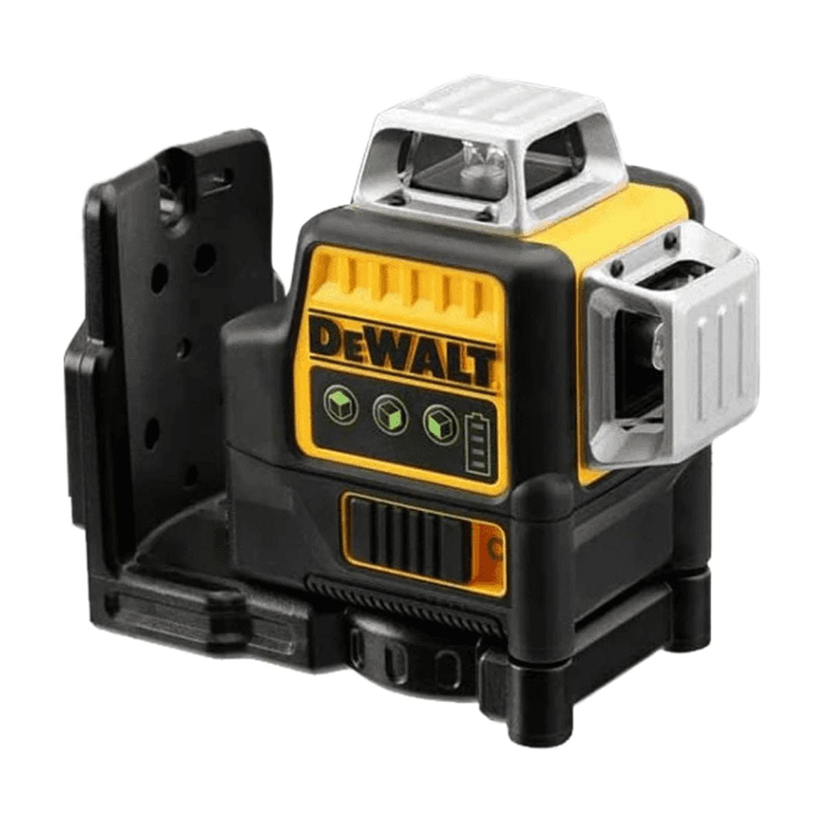 12V Yellow and Black Plastic 3 x 360 Green Line Laser