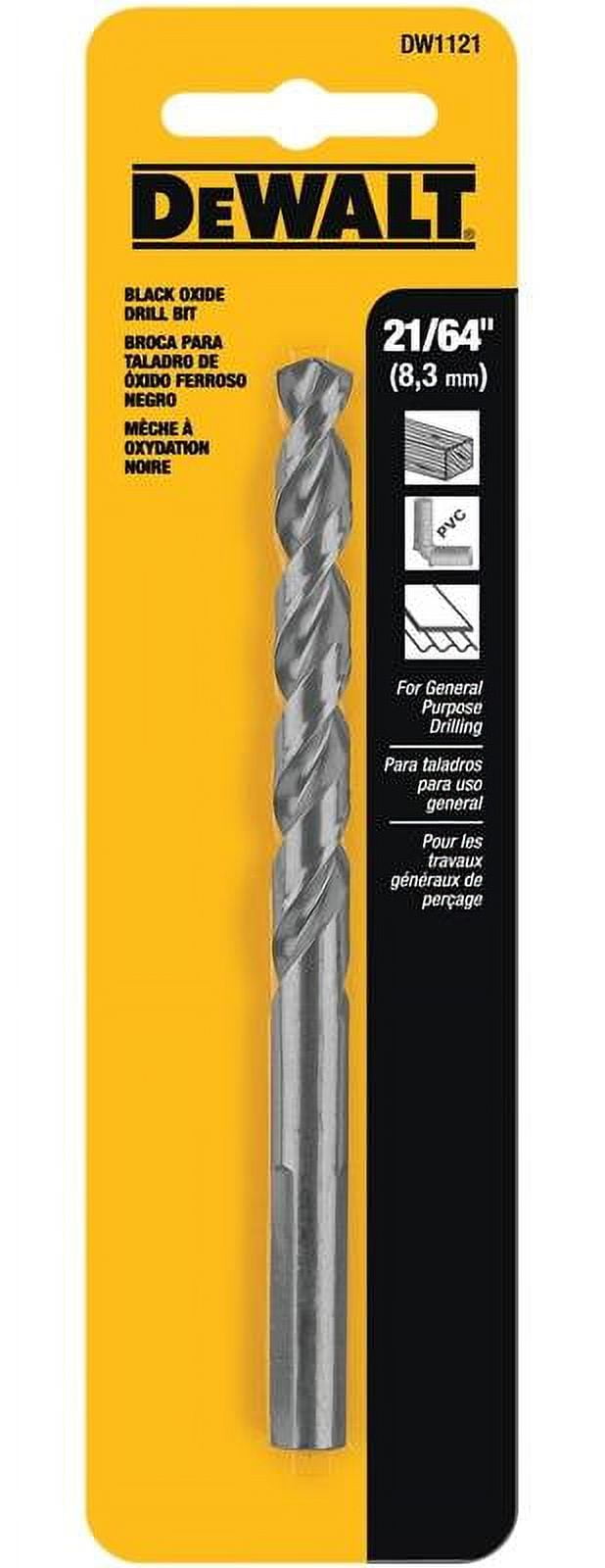DeWalt DW1121 21/64 SPLT Pt. Black Oxide Drill Bit with Smooth Shank,