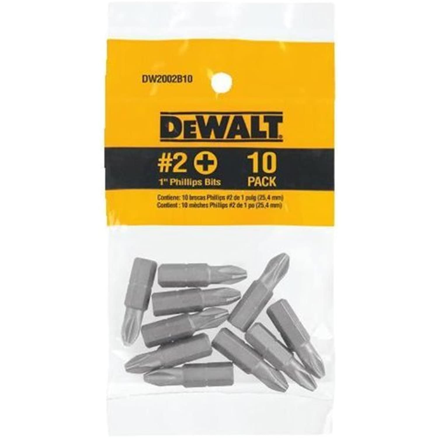 DeWalt DW2002B10 #2 1" Bit Tips 10pcs
