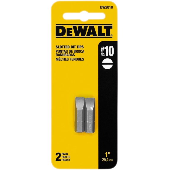 DEWALT DW2010 #10 Slotted Bit Tip (2-Pack)