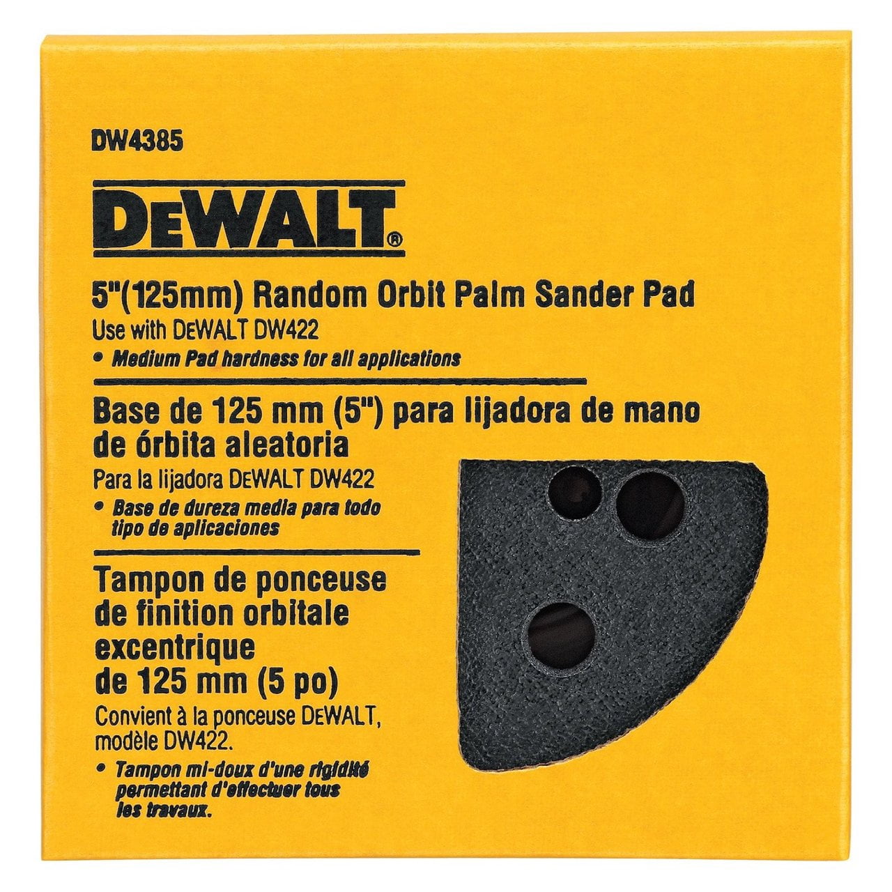 DeWalt DW422 Sander Replacement DW4385 5" PSA Pad (8 Holes) # DW4385