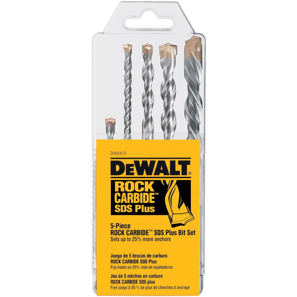 DeWalt DW5470 5-Pc. Carbide SDS Plus Hammer Bit Set - Quantity 1