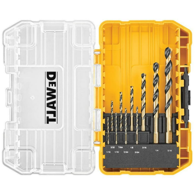 DeWalt DWA1180 Black and Gold Drill Bit Set 10-Piece