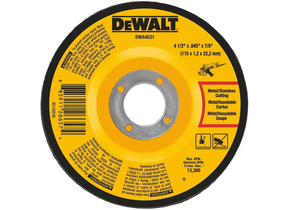 DeWalt DWA4531 Metal Cutting Wheel 4-1/2" - 25 Pak