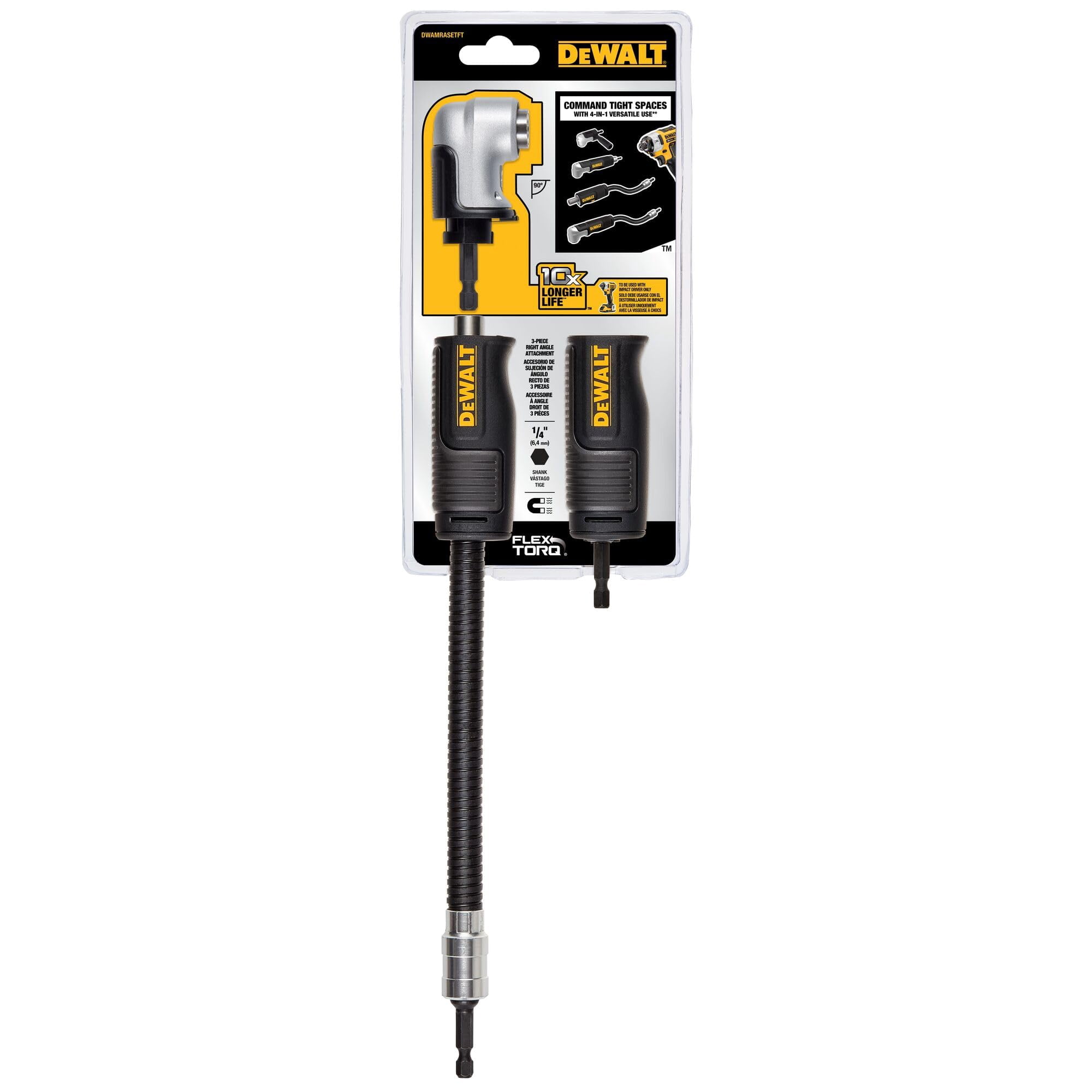 DeWalt Flex Torq Impact Right Angle Accessory Set - Power Drill Driver ...