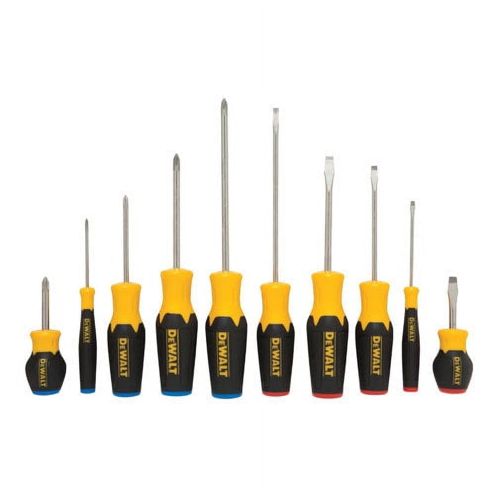 DeWalt DWHT62513 Screwdriver Set, ColorCoded Handle, 10Piece, Each