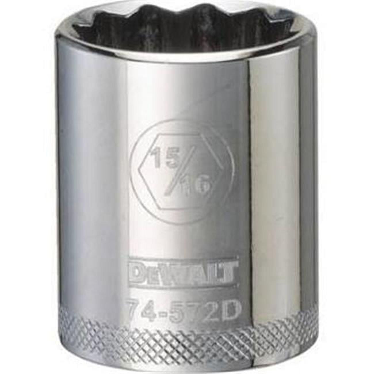 DeWalt DWMT74572OSP SAE Socket, Shallow, 12-Point, 15/16 In., 1/2 In. Drive - Quantity 1