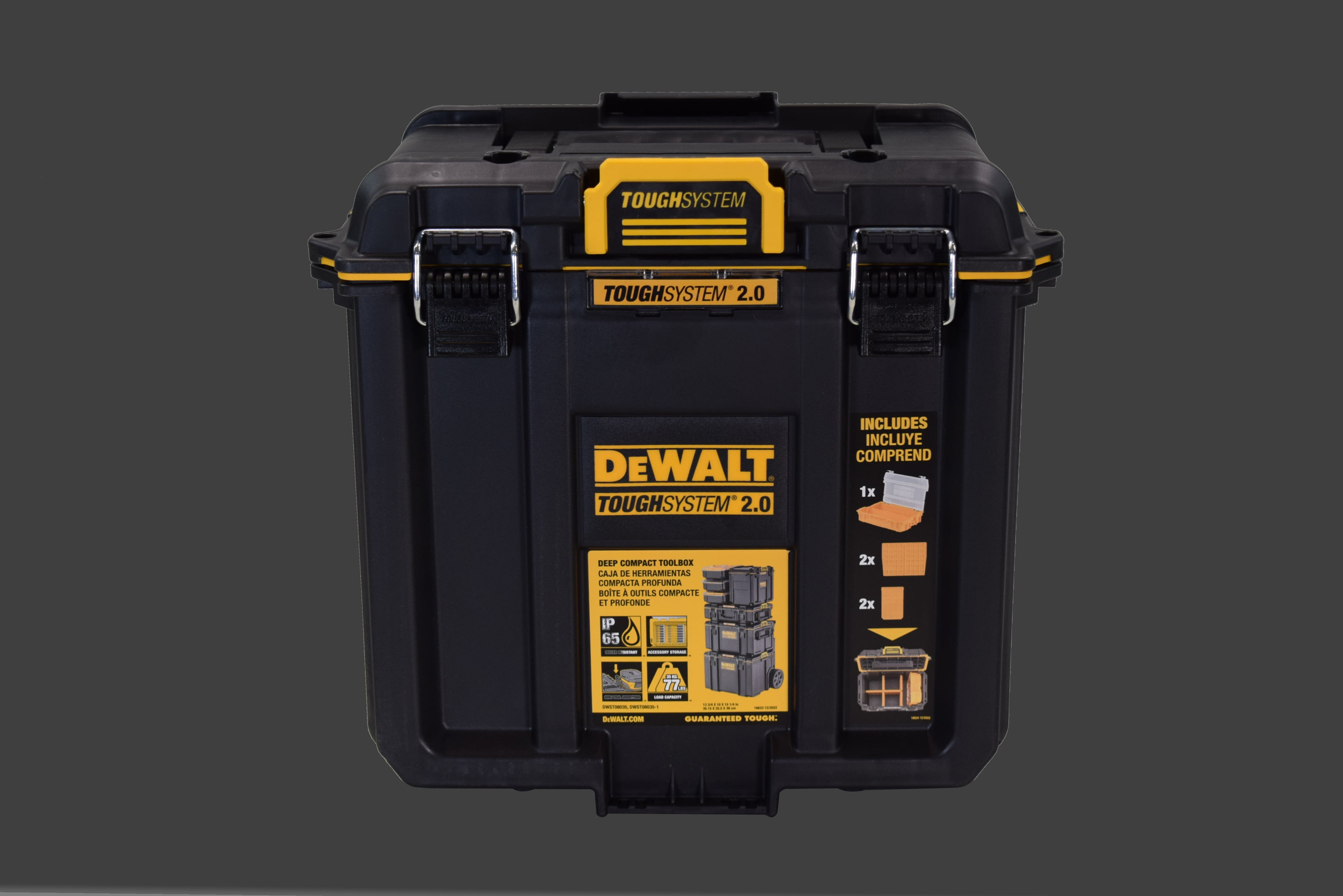 DeWalt DWST08035 Tough System 2.0 Deep Compact Toolbox - Walmart ...