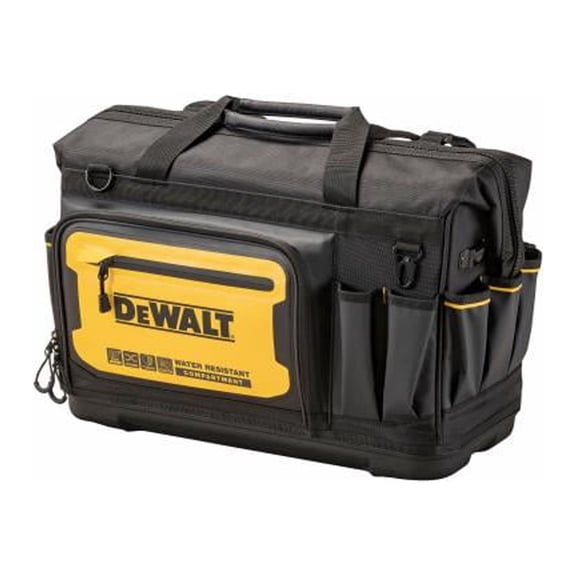 DEWALT Tool Bag, Water Resistant, Hard Bottom, 20-inch, Professional Tool Tote with Organization (DWST560104)