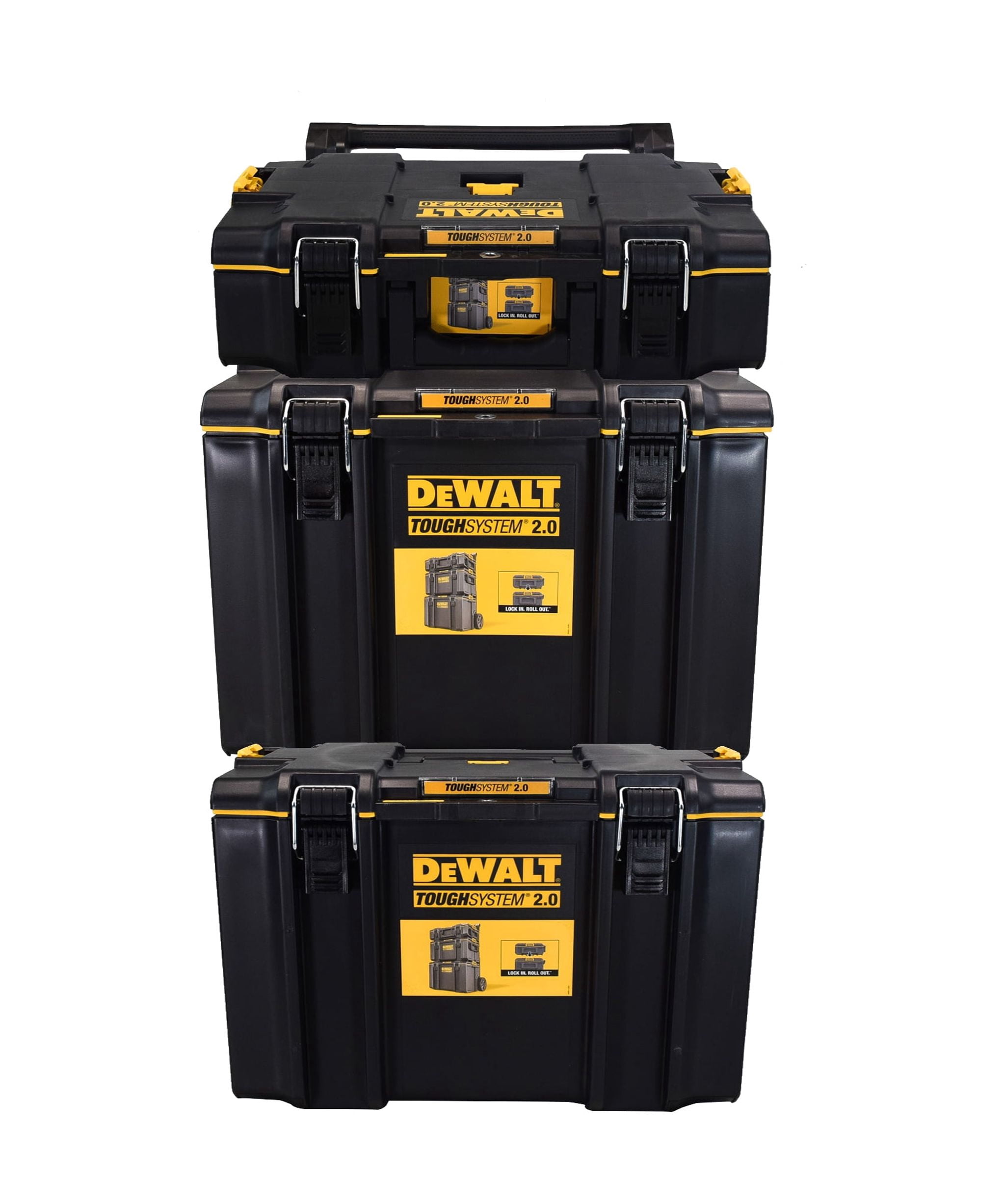 DEWALT Rolling Tool Box Set, 3 Stackable Boxes, IP65 Dust Resistant ...