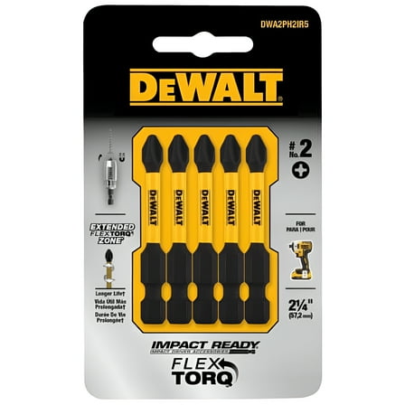 Dewalt Phillips #2 S x 2 in. Set of Power Impact Screwdriver Bit