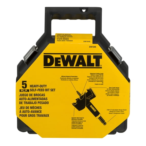 DeWalt Heavy  - Duty Self - Feed Bit Set - 5 PC, 5.0 PIECE(S)