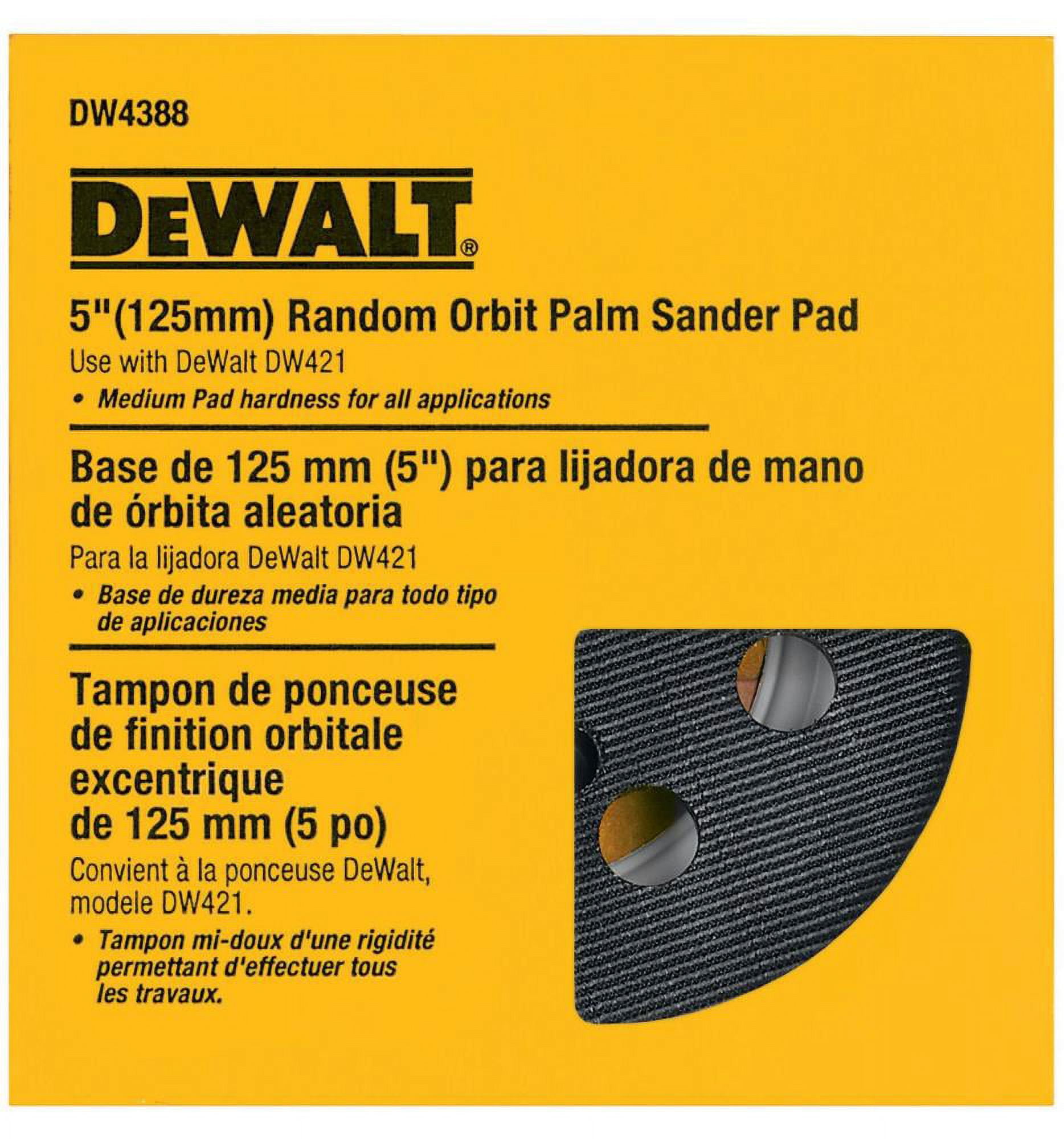 DeWalt Hook and Loop Random Orbit Sander Pads, 5 in 1 EA (115DW4388