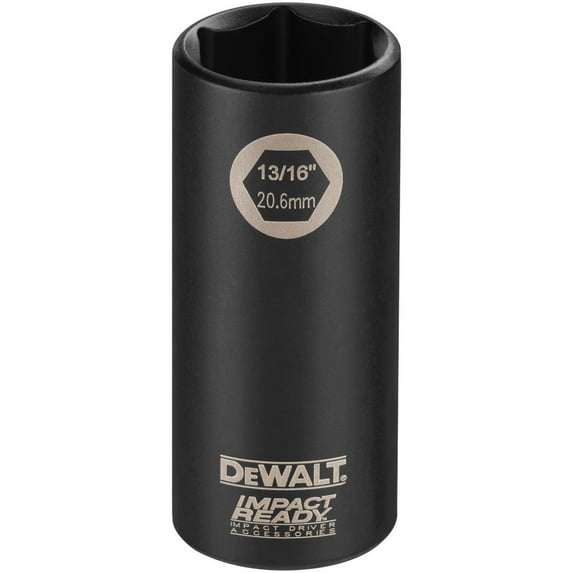 DeWalt Impact Ready Deep Sockets, 15/16 in, 3/8 in Drive - 1 EA (115-DW2293)