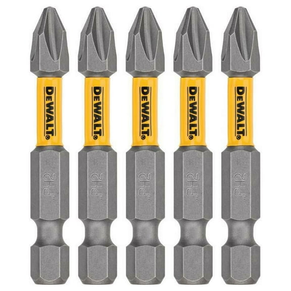DeWalt Max Fit Phillips #2 X 2 in. L Screwdriver Bit Set Steel 5 pk DWA2PH2MF5