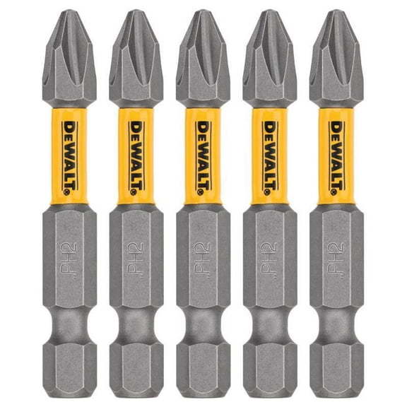 DeWalt Max Fit Phillips #2 X 2 in. L Screwdriver Bit Set Steel 5 pk DWA2PH2MF5
