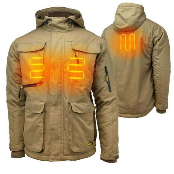 DeWalt Men's Heavy Duty Ripstop Heated Jacket with Battery (Medium) XL