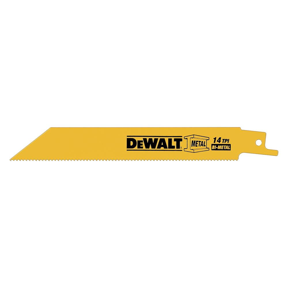 DEWALT ACCESSORIES 5-Pk., 12-In. 14-TPI Straight-Back Reciprocating Saw Blade DW4838