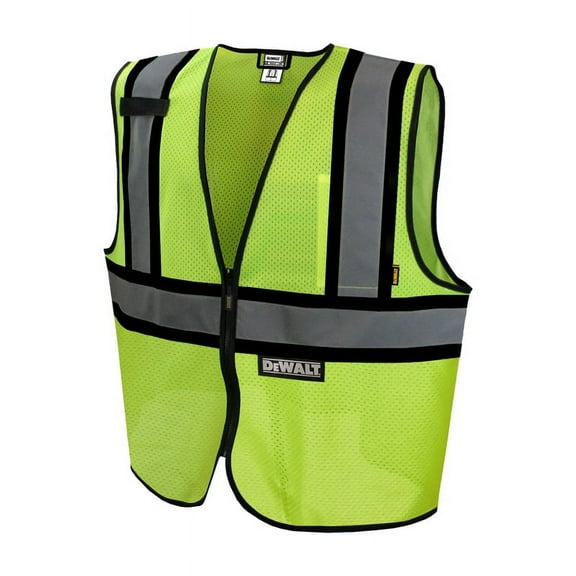 Dewalt DSV221-M Class 2 Polyester Mesh Two Tone Trim Economy Vest, Medium
