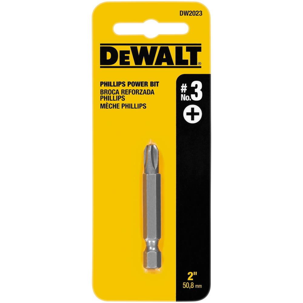 DeWalt Screwdriver Bits, Tip Size Symbol #3, 2 inch, 5 Pack (115-DW2023)