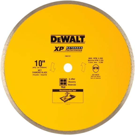 Dewalt-DW4761 10-in Diameter, 0.060-in Thickness Ceramic Tile Blade Wet