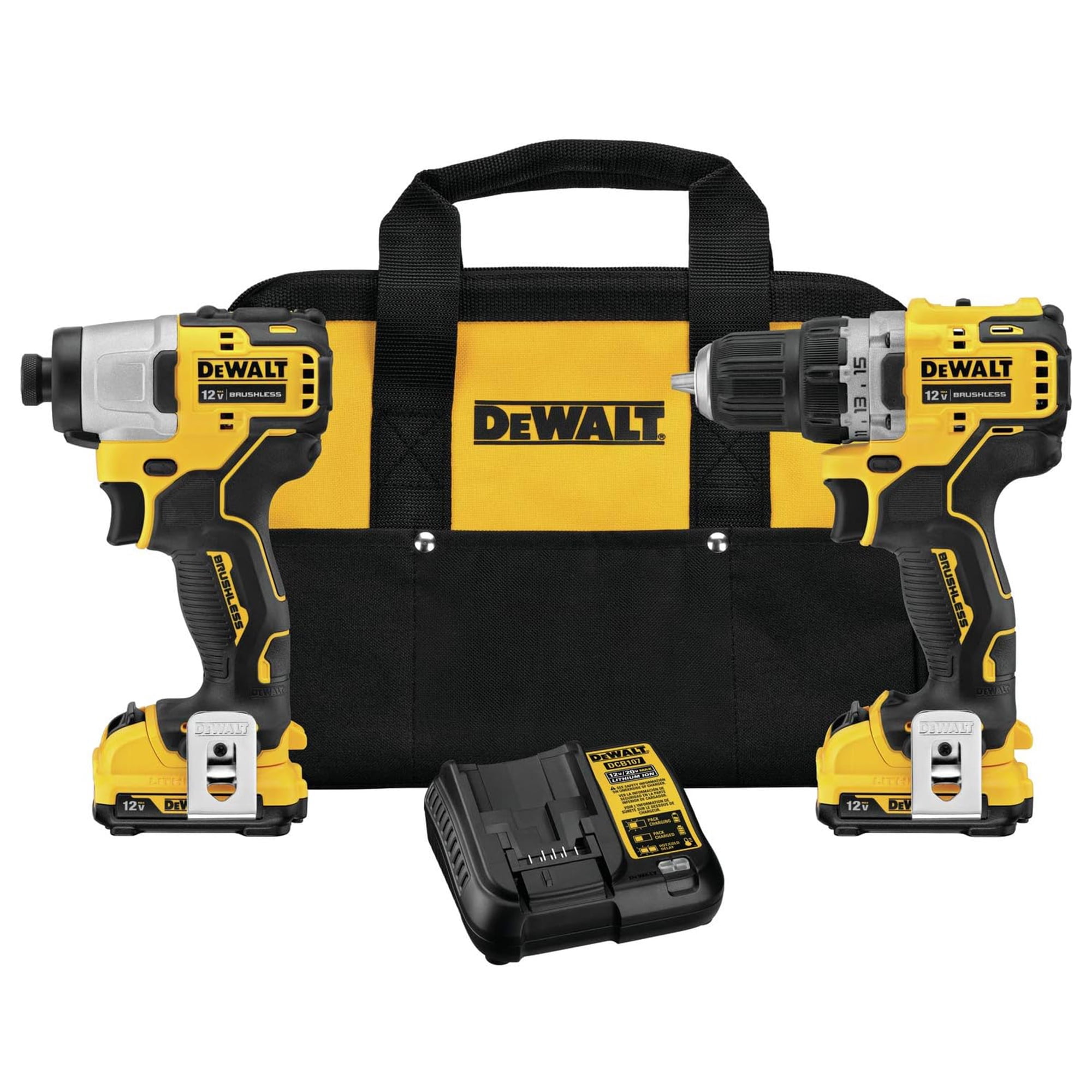 DeWalt XTREME 12V MAX Brushless Motor Drill  Impact Driver Combo Tool Kit 