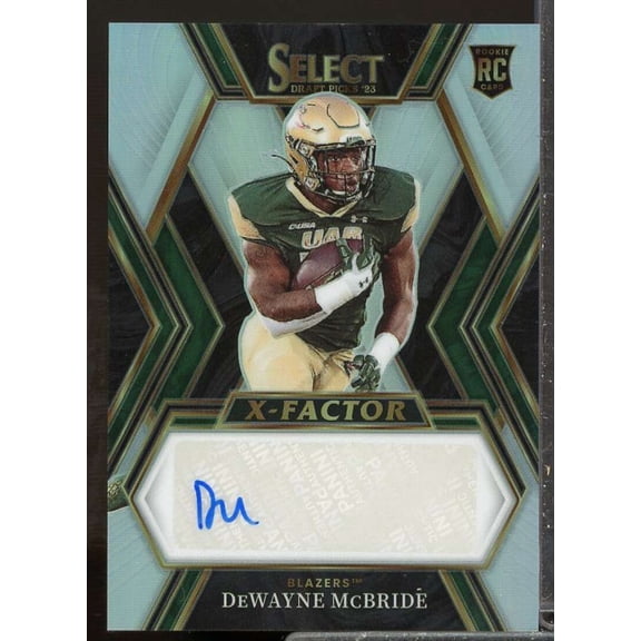 DeWayne McBride 2023 Select Draft Picks X Factor Rookie Auto Prizms Silver #29