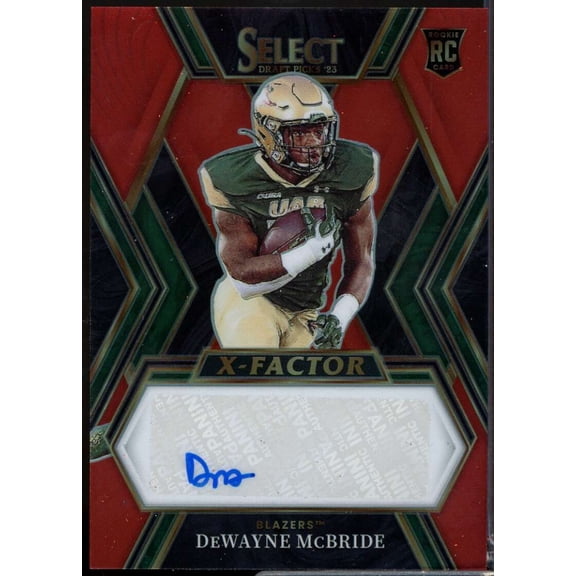 DeWayne McBride Rookie Card 2023 Select Draft Picks X Factor AU Prizms Red #29