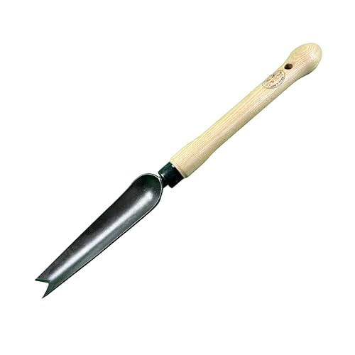 DeWit Multi-Function Transplant Trowel and Weed Popper with Extended Handle Durable, Two-Handed Grip, Ideal for Seniors and Raised Beds