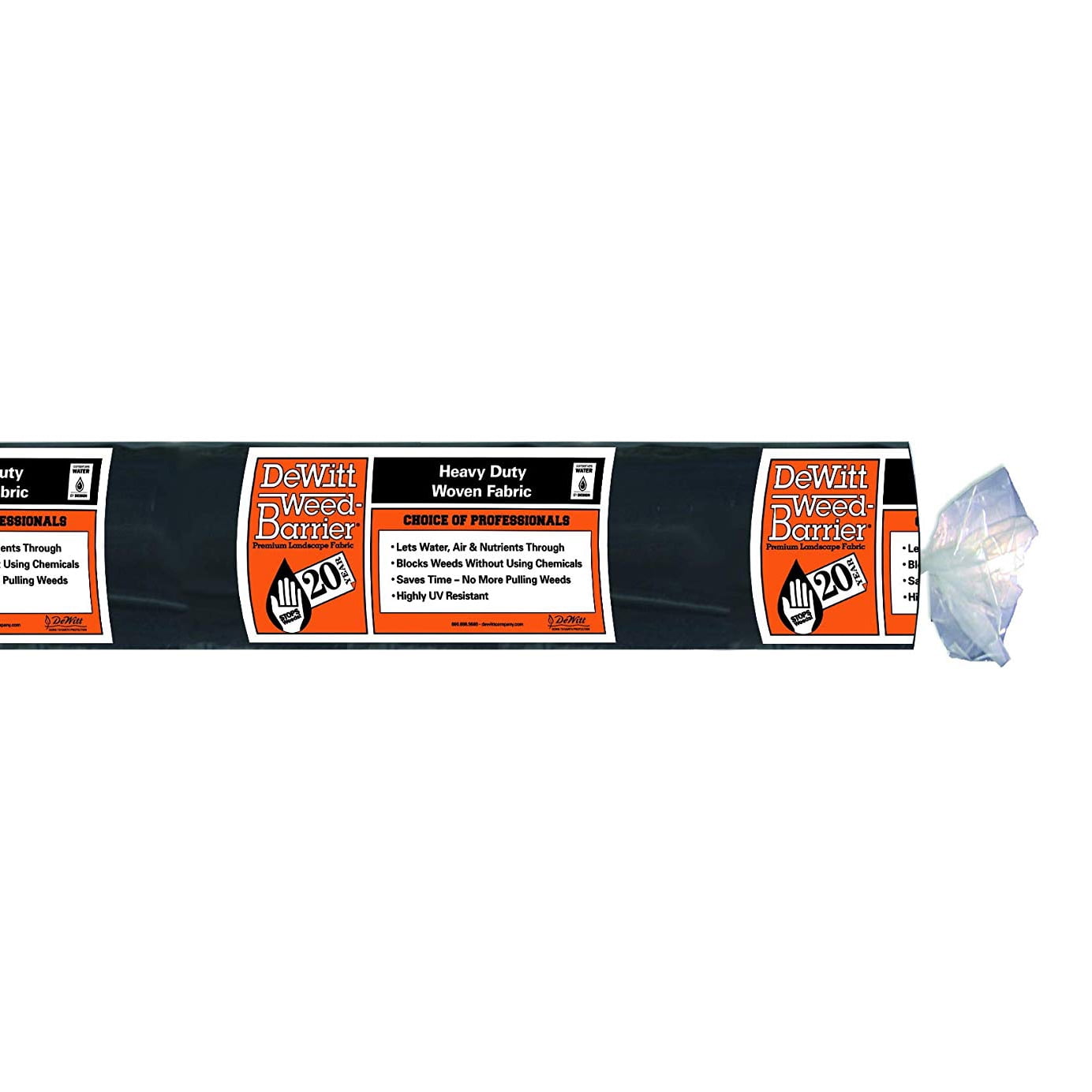 DeWitt Professional Max Weed Barrier Fabric 4.1 oz, Heavy-Duty Weed Control, 5 x 250 Feet