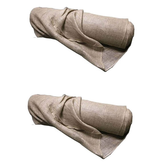 DeWitt 2-Pack Natural Burlap Roll 5.5 oz, Versatile Medium-Weave Jute Fabric, 4 x 250 Feet