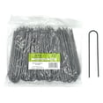 thumbnail image 1 of DeWitt 6 Inch U-Shaped Rounded Top Steel Anchor Pins for Landscaping, 100 Count, Silver, 1 of 8