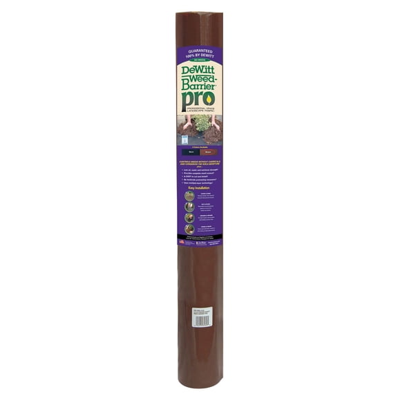 DeWitt Weed-Barrier Pro Brown 3 oz Landscape Fabric, Heavy-Duty Weed Control, 4 x 300 Feet