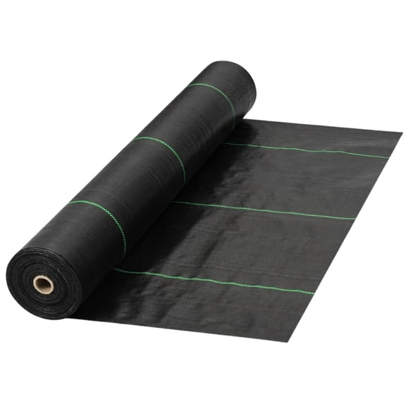 DeWitt Earthmat Woven 4' x 100' Ground Cover, Weed Control Rolled Garden Mat, Black