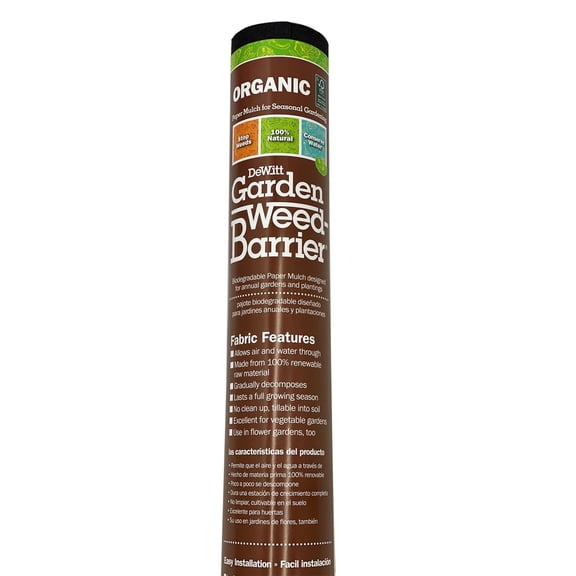 DeWitt Garden Paper Weed Barrier - Organic Ground Cover - 4 ft x 300 ft
