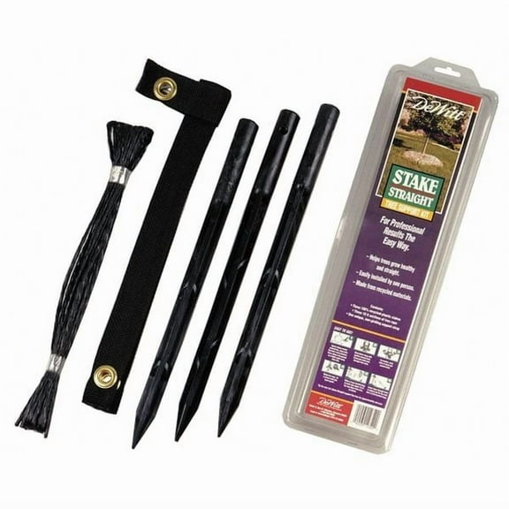 Manufacturer Varies Tree Stake Kit, Polypropylene, Black RS15
