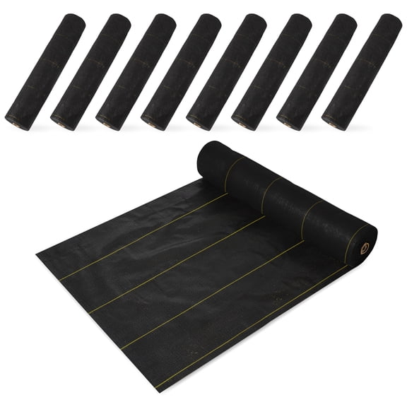 DeWitt 9-Pack Sunbelt Weed Barrier Fabric 3.2 oz, Heavy-Duty Ground Cover, 4 x 300 Feet