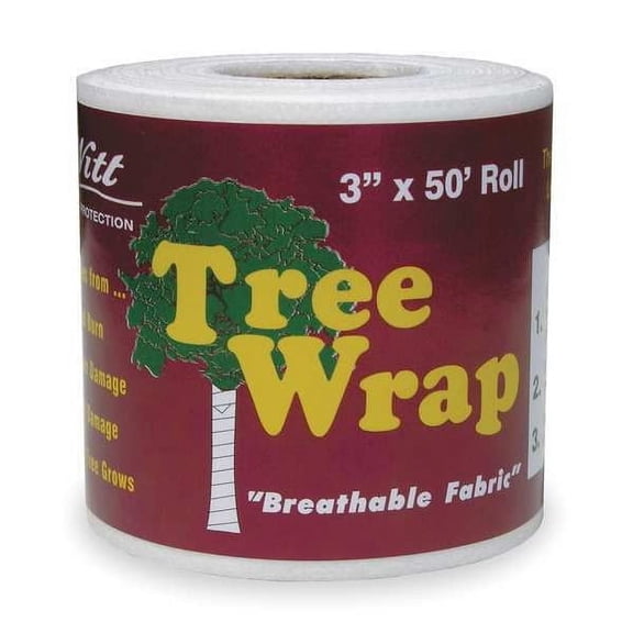 DeWitt TW3W Tree Wrap, 50 ft L, 3 in W, Polypropylene