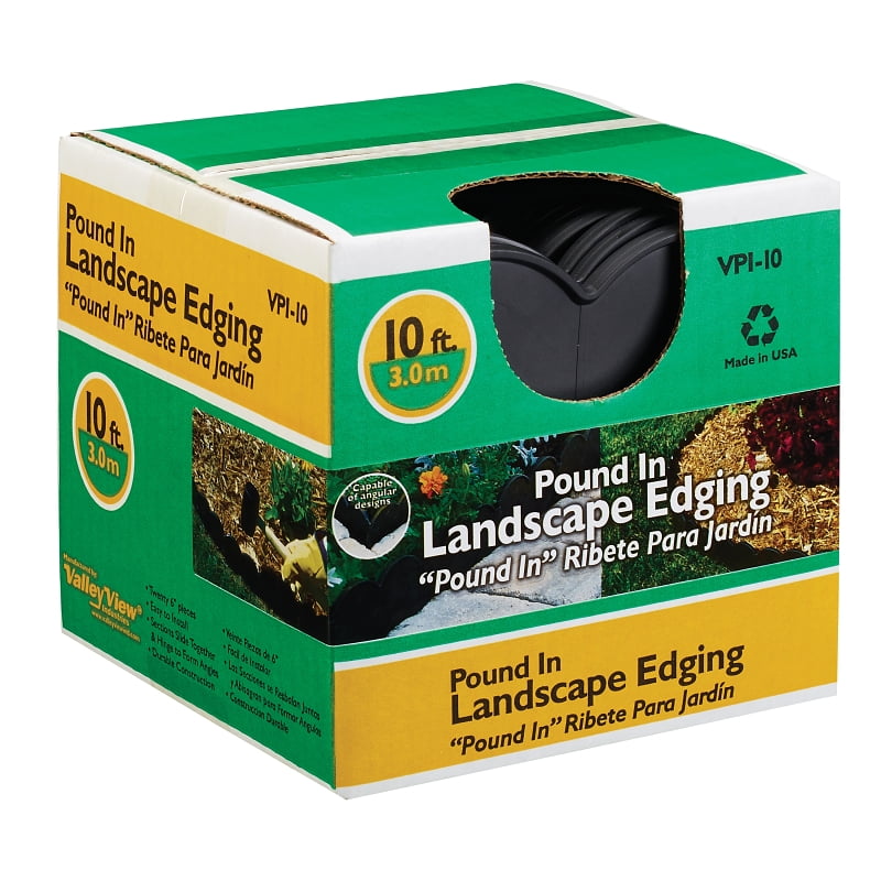 Black Interlocking Plastic Landscape Edging, 10 ft