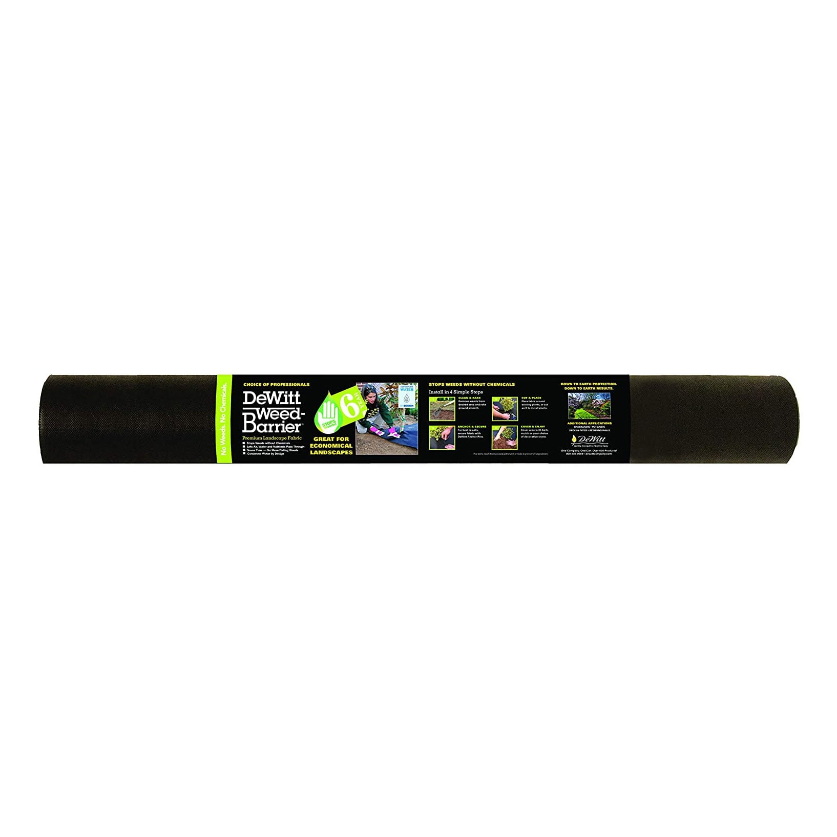 DeWitt 3x100' Black Polypropylene Weed Barrier Landscape Fabric