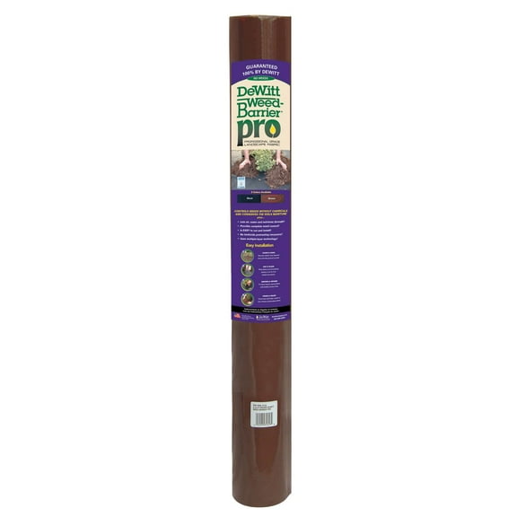 DeWitt 30 Year Professional Weed Control Barrier Fabric 3 oz, Brown, 3 x 100 Feet