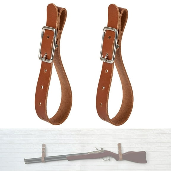DeYoungArbeit Gun Rack Leather Straps Display for Rifle Shotgun Axe Hatchet Tool Sword