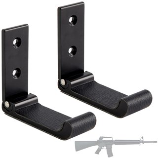 StrongTools Wood Shotgun Rack, Solid Wood Wall Mount Rifle Displays,  Horizontal Wooden Rifle Hanger and Shotgun Hooks (2 packs) 